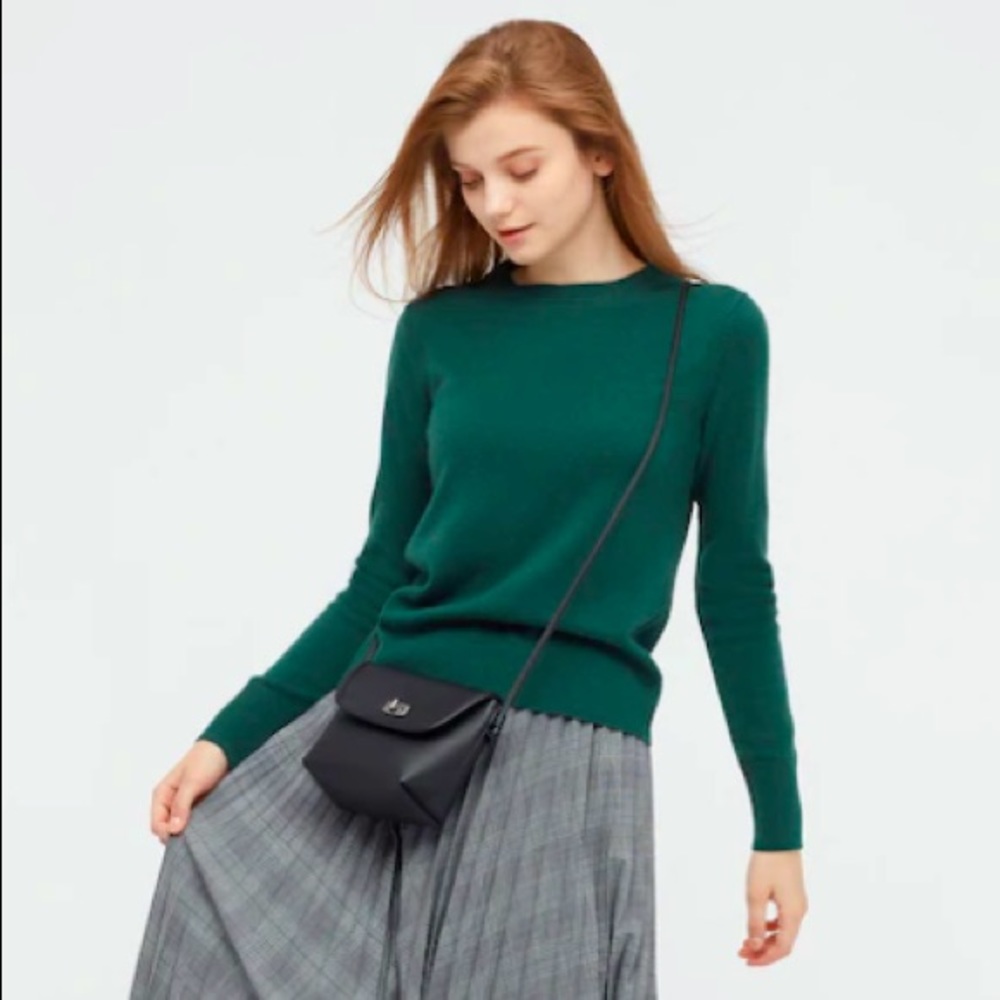 NWT 100% Alashan cashmere easy rib trim pullover